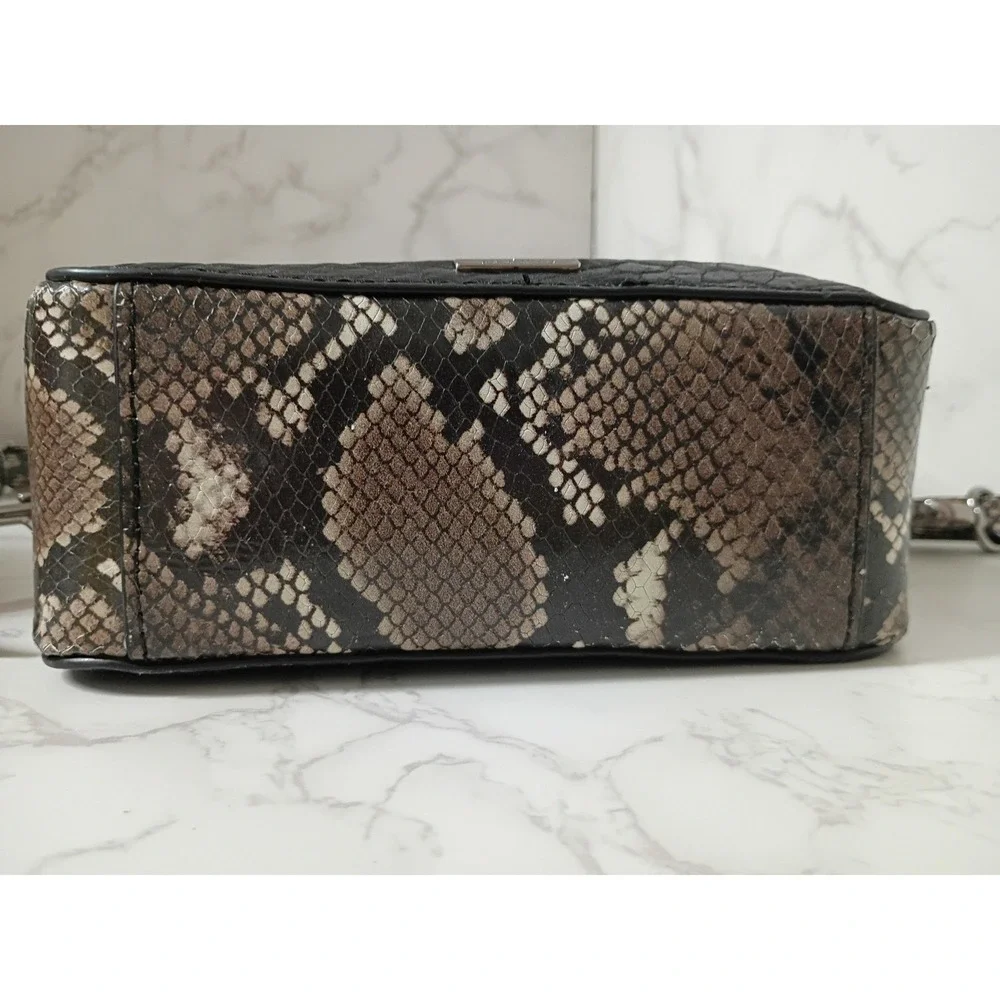 VINCE CAMUTO Black &‎ Snakeskin Leather Crossbody Bag - NWOT
